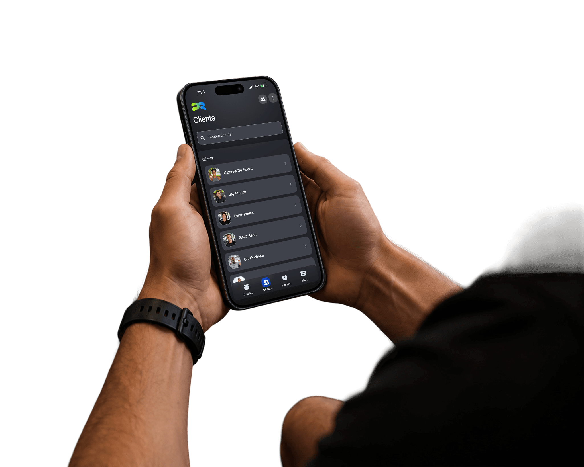 PeakReps fitness app on an iPhone showing the athlete home screen