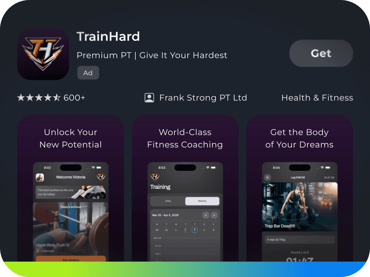A fitness community engaging through a mobile app